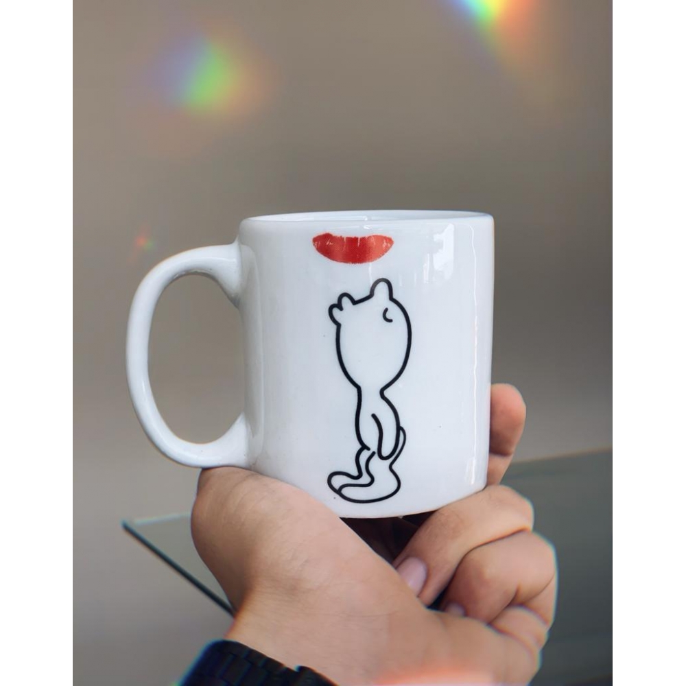 Caneca Marca De Beijo