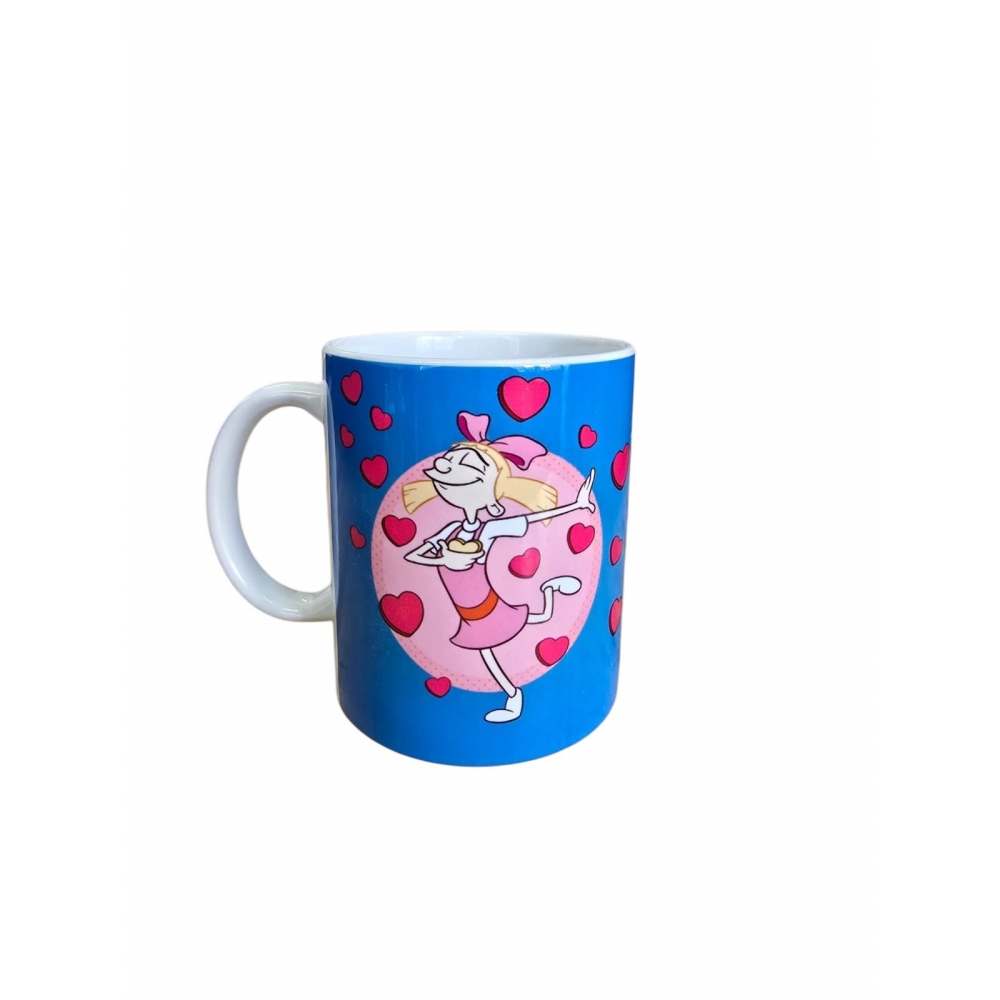 Caneca Reta Helga e Arnold Azul